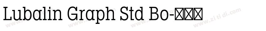Lubalin Graph Std Bo字体转换